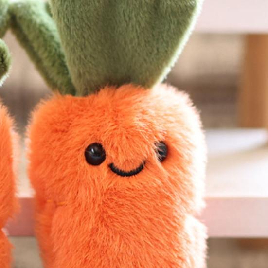 Uroczy Pluszowy Breloczek Marchewka Warzywo, Mała Pluszowa Zawieszka do Torebki Plecaka Portmonetki, Kawaii Breloczek do Kluczy, Prezent dla Dziewczynek Kobiet