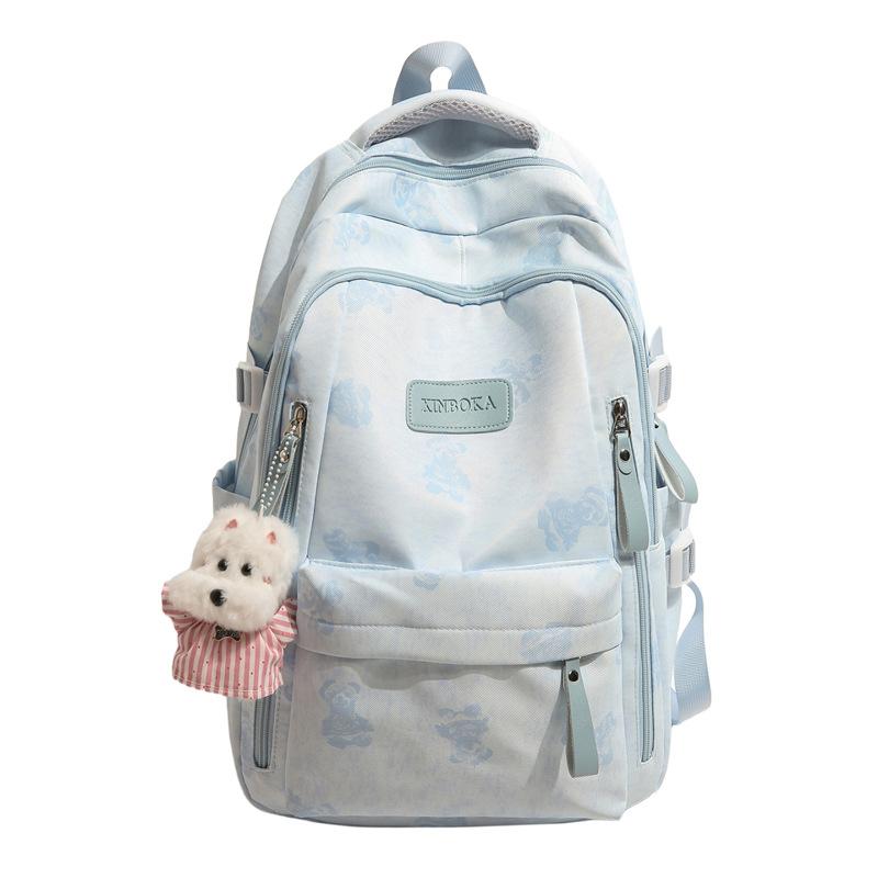 High value schoolbag female junior high school student high school student backpack college student campus printing large capacity backpack