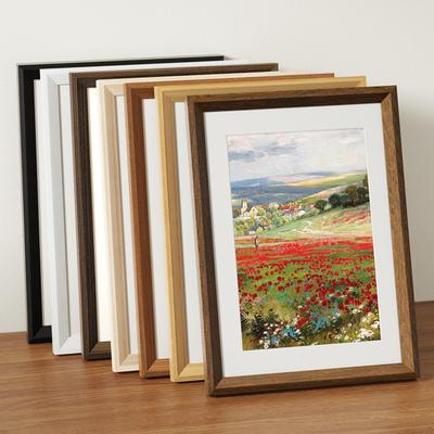 Handmade Wooden Wall-mounted A3/A4 4K Multi-Size (6-20 Inch) Photo Frame with Watercolor/Sketch/Oil Painting Designs