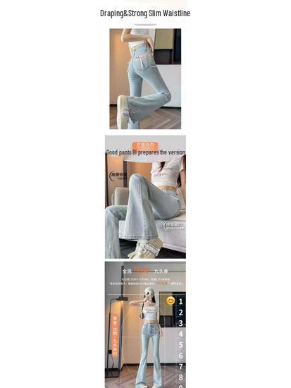 Pfirsichton Micro-Flare High-Waist Jeans mit Schleifen-Detail - Frühjahr/Sommer 2026