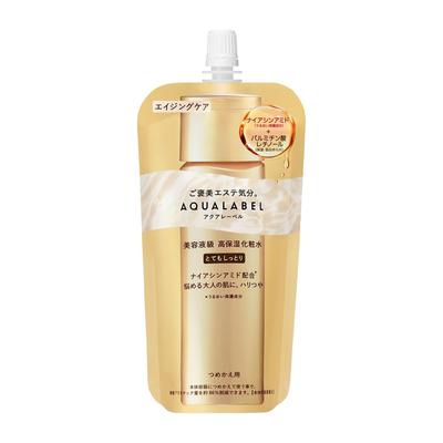 AQUALABEL Treatment Lotion (Oil-In) Very Moisturizing 150mL Refill Palmitic Acid Retinol Niacinamide Anti-Aging Released February 2024