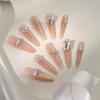 Zhuoshimei Cat Eye Champagne Luxury Removable Whitening Nail Patches