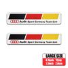 1/2 pièces Autocollant de décoration de coffre arrière de carrosserie de voiture en aluminium 3D Pour s1 A4 B8 B6 B9 B7 A3 8P 8V 8L A6 C7 Accessoire de modification automatique