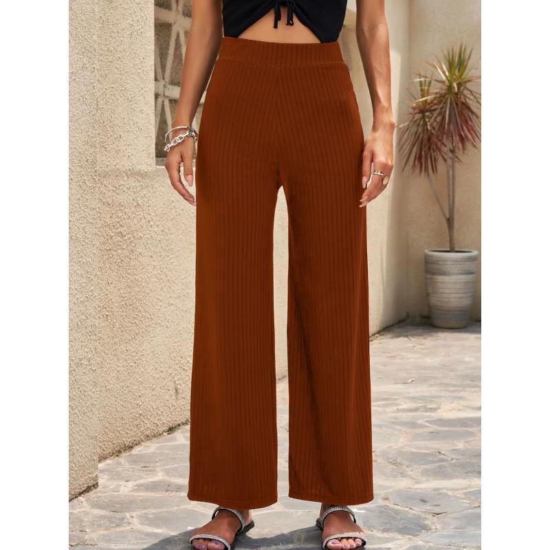 JPNTKY Women's Fashion Casual Solid Color Print Pants & Capris