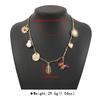 New Arrival Butterfly Flower Multi Pendant Necklace Retro Simple Style Alloy Choker Necklace Fashion Jewelry For Women