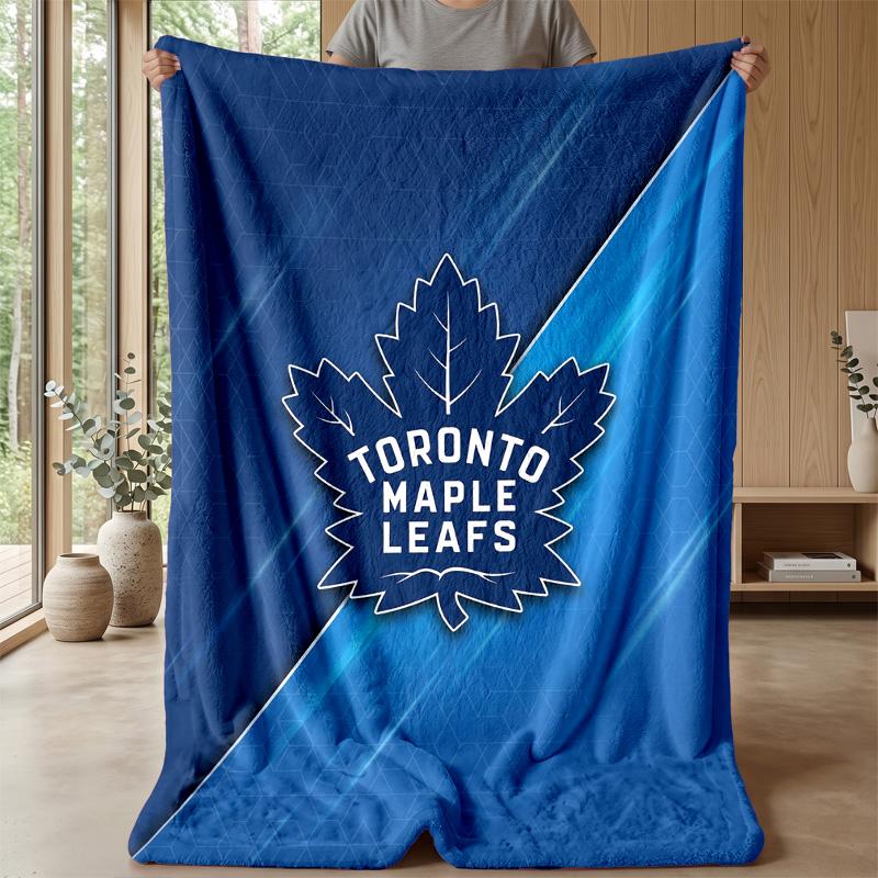 Coperta in Flanella Pile Toronto Maple Leafs Coperta Calda e Accogliente per Divano Letto Viaggio Uso in Tutte le Stagioni
