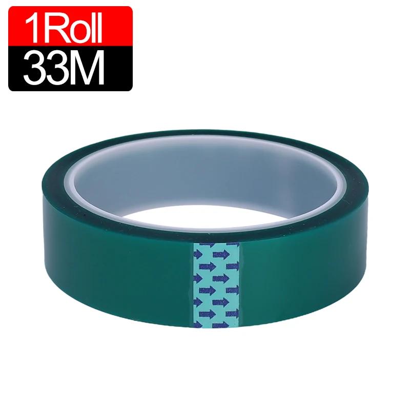 

165/33M Green Resistant Tape PET Films Plating Shield Insulation Protection Tape Electronic Equipment Quick Repair Adhesives 25mm