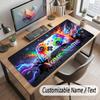 Neon Colorful Theme Customized Mouse Pad Personalized Print Name Text Desk Mat For Home Office Table Decor