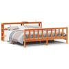 VidaXL Bed Frames and Headboard Wax Brown 200x200 Cm Pine Wood, Bed, Solid Wood Bed Frame, Bedroom Furniture To 3305783