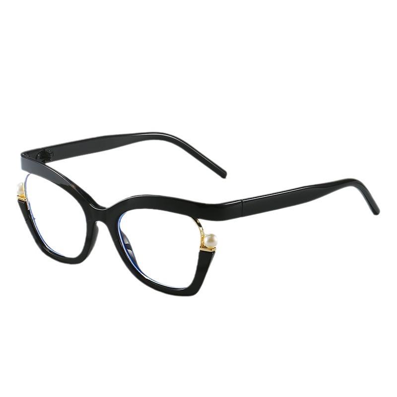 

Прозрачные очки, блокирующие синий свет, Большая оправа, Женская мода, Дизайнерский бренд, Перламутровая оправа для очков, Тренд, Круглые очки