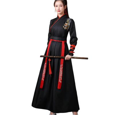 [sac taske] Romance Taisho Hanfu Traje Tradicional Chino Cosplay Festival Escolar Halloween (Negro, M)