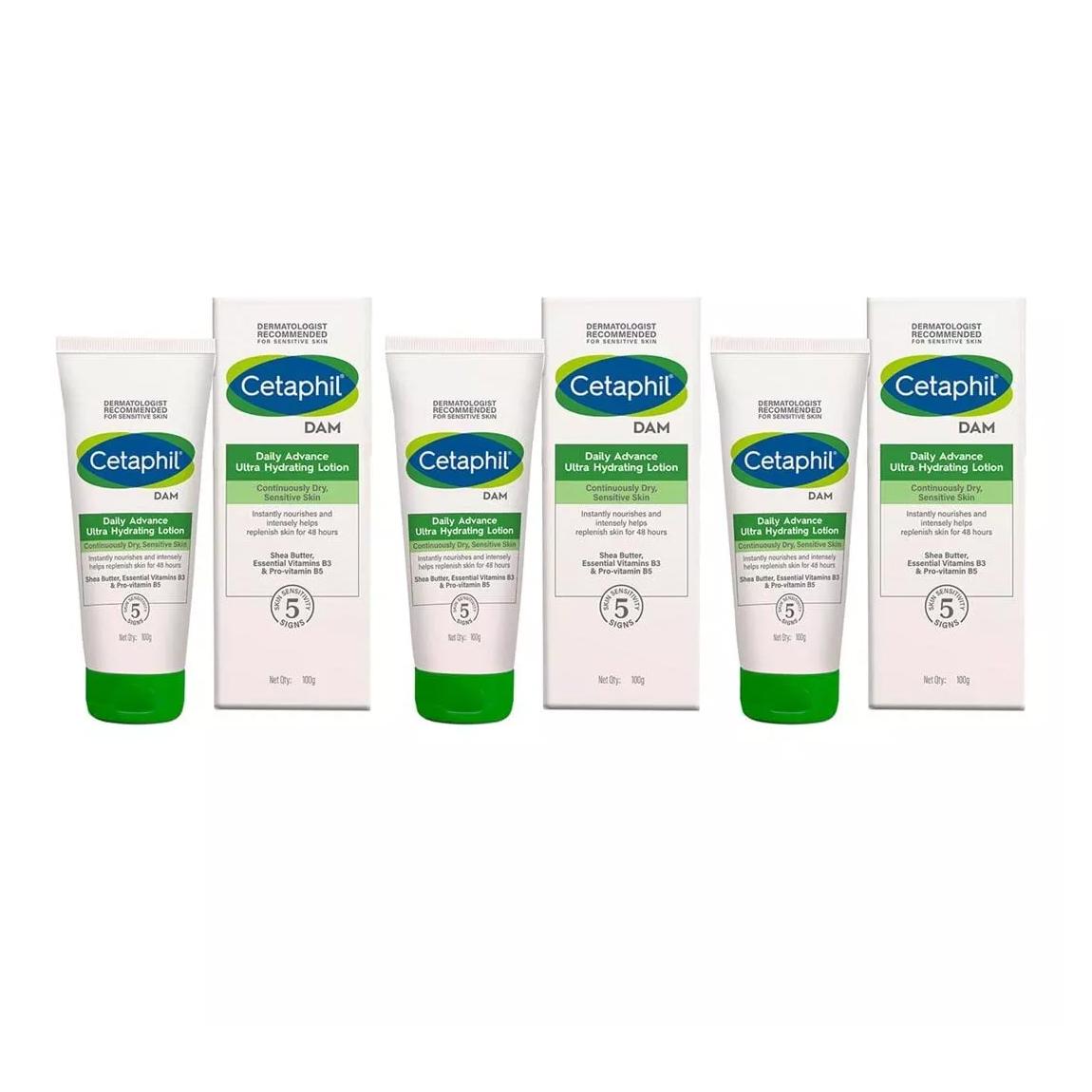 

Cetaphil DAM Daily Advance Ультра увлажняющий лосьон для сухой кожи 100 г (Пакет из 3)