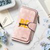 Stylish Long Wallet with Inspirational Slogan Durable Daily Use Card Holder