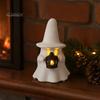 Cozy Bedside Atmosphere Light Halloween Ghost Decoration, Up Cute Spooky Figurine with Unique Holiday Home Accent Pumpkin/Lantern for Table
