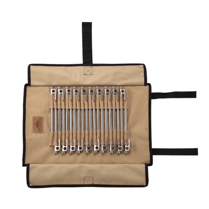 Camping Tent Peg Ground Nail Storage Bag Portable Canvas Tent Install Tools Unbreakable Storage Bag for Outdoor Camping