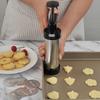Cookie Gun Squeeze Cookie Maker Decorating Gun Decorating Nozzle Bean Dissolving Baking Tool Silver