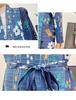 Women's Arab Dubai Hooded Robe with Scarf Collar Print for Middle East and Turkey Festivals