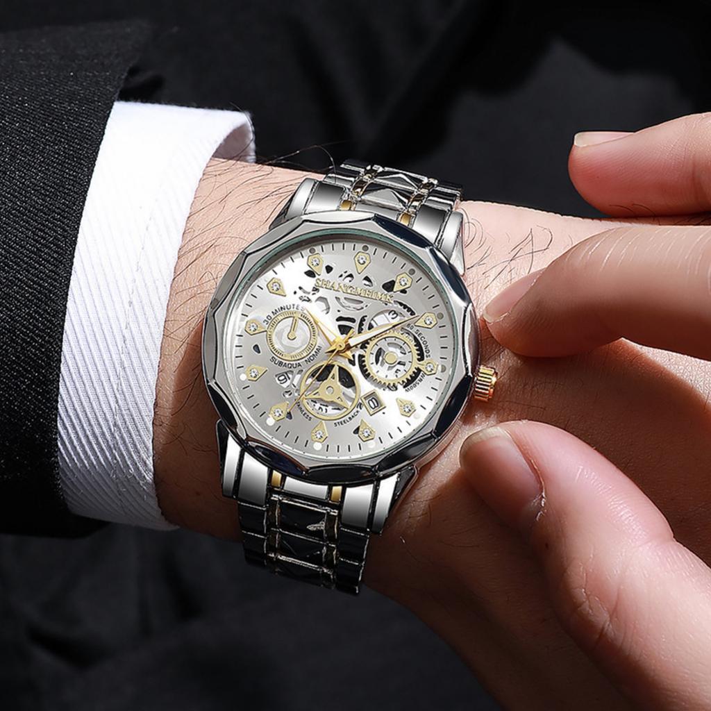 Men's Waterproof Luminous Running Alarm Clock Watch
