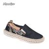 Fashion Summer Men's Woven Shoes Slip On Round Toe Casual Loafers Canvas Men Flat Fishmen Shoes Espadrilles Zapatos De Hombre Size39 44