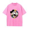 XH+99 MINISO 2026 Summer Vintage Wash Printed Pure Cotton Shoulder Style Men's and Women's Round Neck Short Sleeved Couple T-shirt