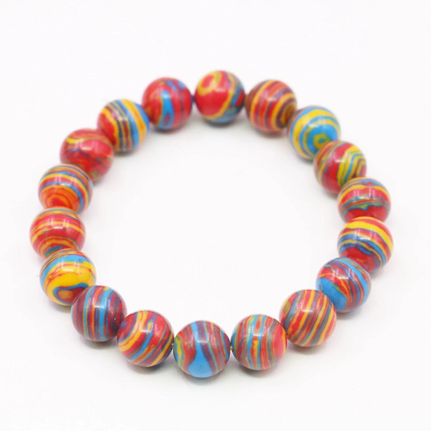 

10 мм разноцветные радужные турецкие бирюзовые круглые свободные бусины из камня, браслет на удачу для женщин/девочек, изготовление ювелирных изделий из нефрита, ретро, ​​халцедон Multicolor разноцветный