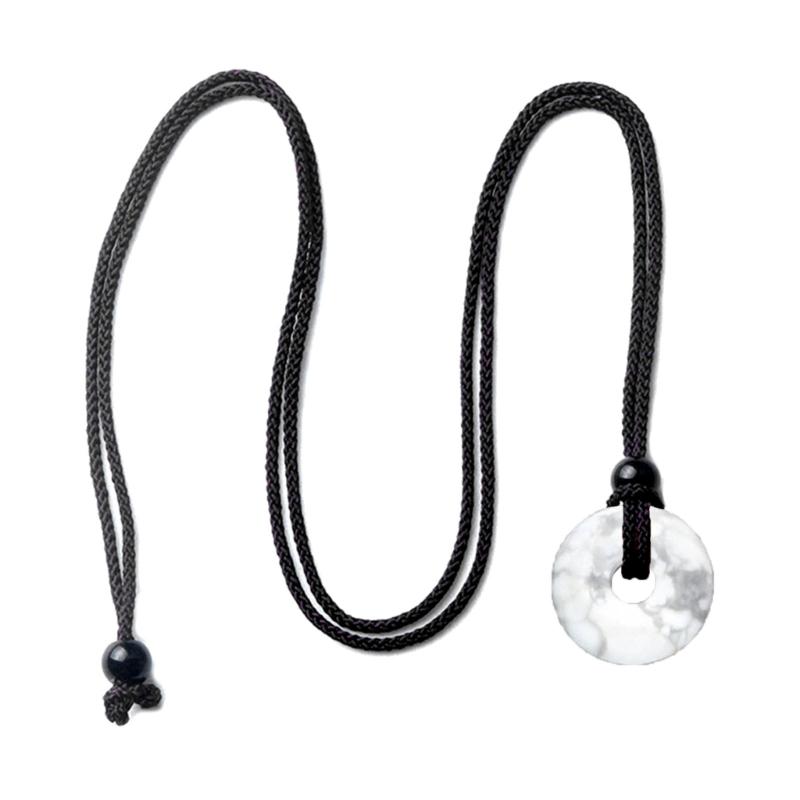 Crystal Agate Pendant Clavicle Chain Adjustable Cold Wind Safety Buckle Necklace