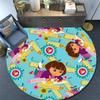 Dora the Explorer Round Area Rug,Carpet Rug for Living Room Bedroom Sofa Playroom Decor,Non-slip Floor Mat