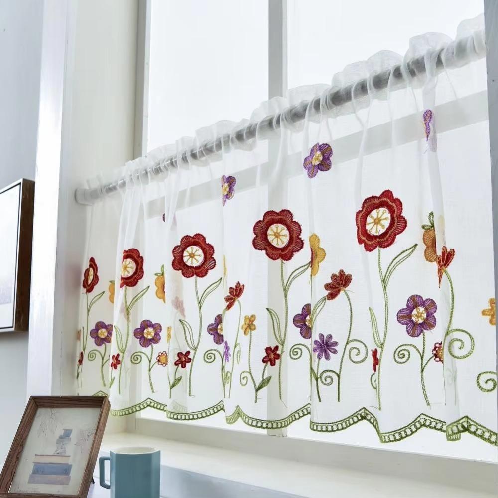 39.4x19.7 Inch Sheer Valance Curtain Window Drape Shades  Living Room Decoration