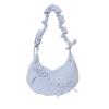 Bows Single-shoulder Bag, Women's Pleated Dumpling Bag, Simple Cross-body Bag