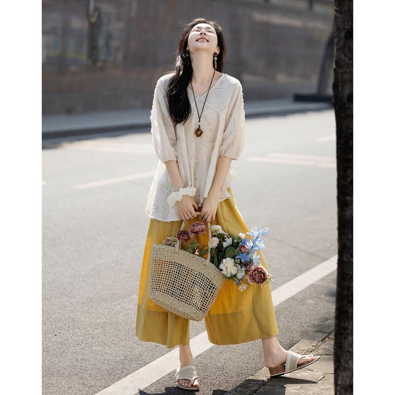 Demana Elegant Irregular Shawl Sleeve Pullover Shirt L