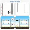 Five Point Metal Ground Sign Stand For Outdoor Advertising Display Strong Flag Post Holder With Ground Stakes