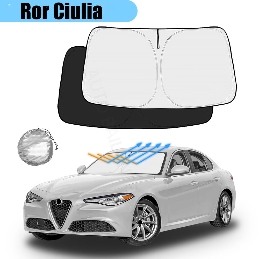 For Alfa Romeo Giulia 2016-2026 2026 2026 Car Windshield Sunshade Cover Front Window Sun Shade Visor Car Interior UV Protection