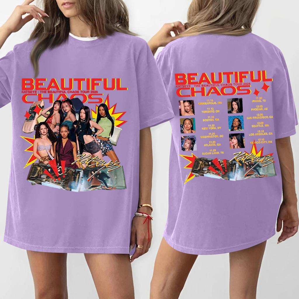 Women's Casual Fashion Round Neck Printed Short Sleeve T-Shirt Top