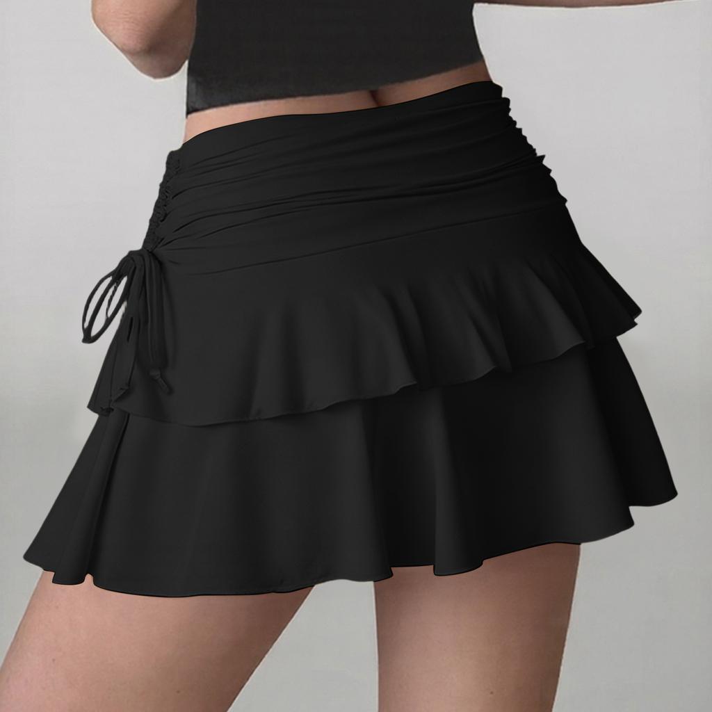 Women's Shorts Casual Summer  Color Beach Loose Pocket Short Skirt Pants