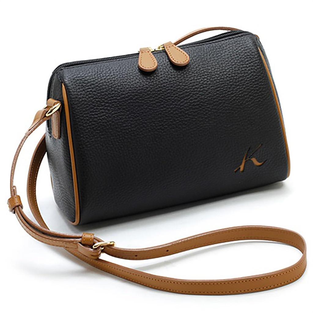 Kitamura R-0613 Crossbody Shoulder Bag, BlackCamel, 15611