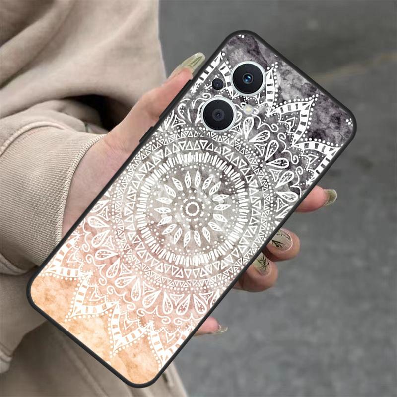 Elegant Mandala Floral Design Case For OPPO Reno 14F 13F 12F 11F 10 12 13 14 Pro 7 8 Lite OPPO Find X5 X6 X8 X9 Pro Cover