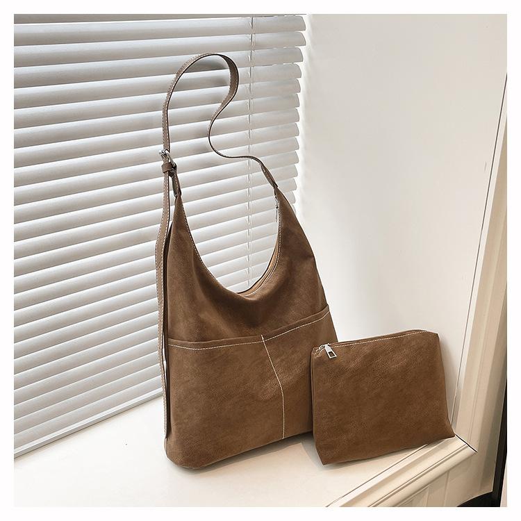 

New Fashi Women Shoulder Bag Retro Simple Comfortable and Versatile Texture Tote Crossbody Bags Trendy Casual Composite Bag