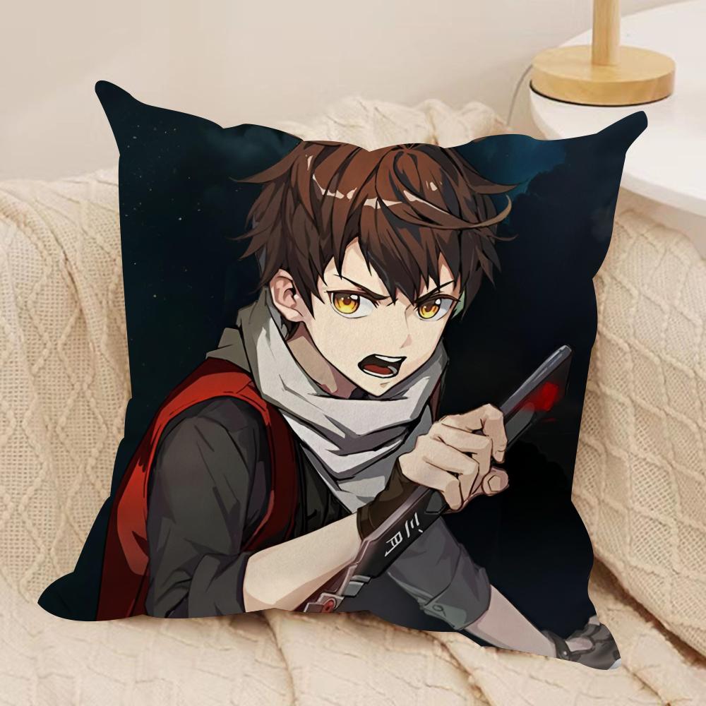 Cartoon TTower of God Cushion Cover Soft Plush Fabric DoubleSided Printed Sofa Cushion Cover for All Seasons Home Decor Gift