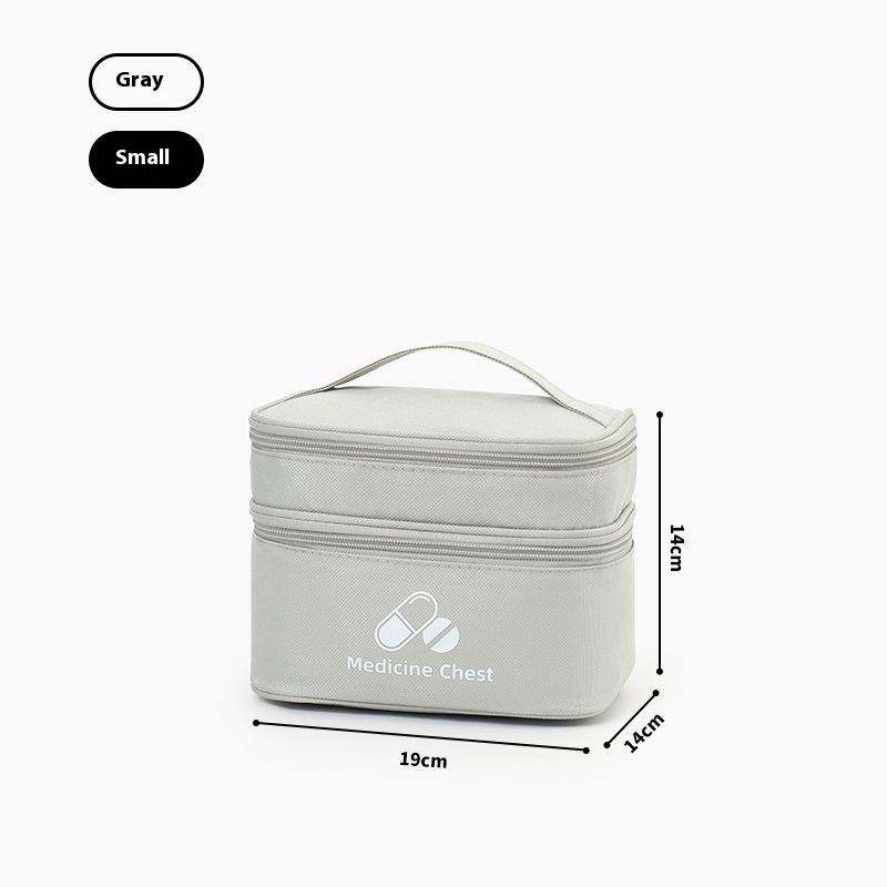 Double Layer Oxford Cloth Travel First Aid Kit Home Classification Storage Drug Sorting Bag with Epidemic Prevention Pouch