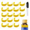18Pcs/set Pill Bottle Label Clip Set With Marker Pen Easy Medication Identification Mark Clips For Pill Medicine
