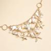 Exaggerated Starfish Pendant Necklace for Women Shell Conch Imitation Pearl Chain Bracelets Summer Beach Vacation Jewelry Gift