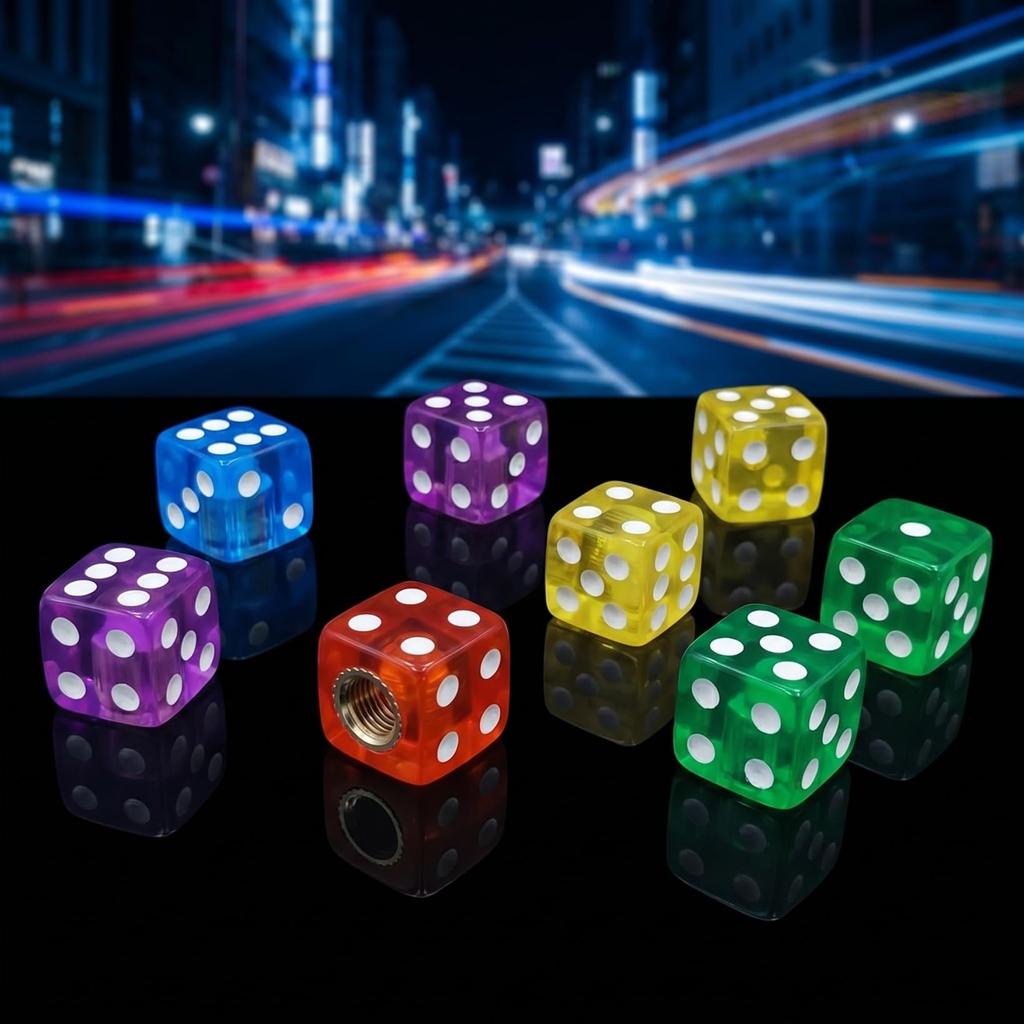 Mipcase Dice Tire Valve Stem Cap 14 Pieces Dice Style