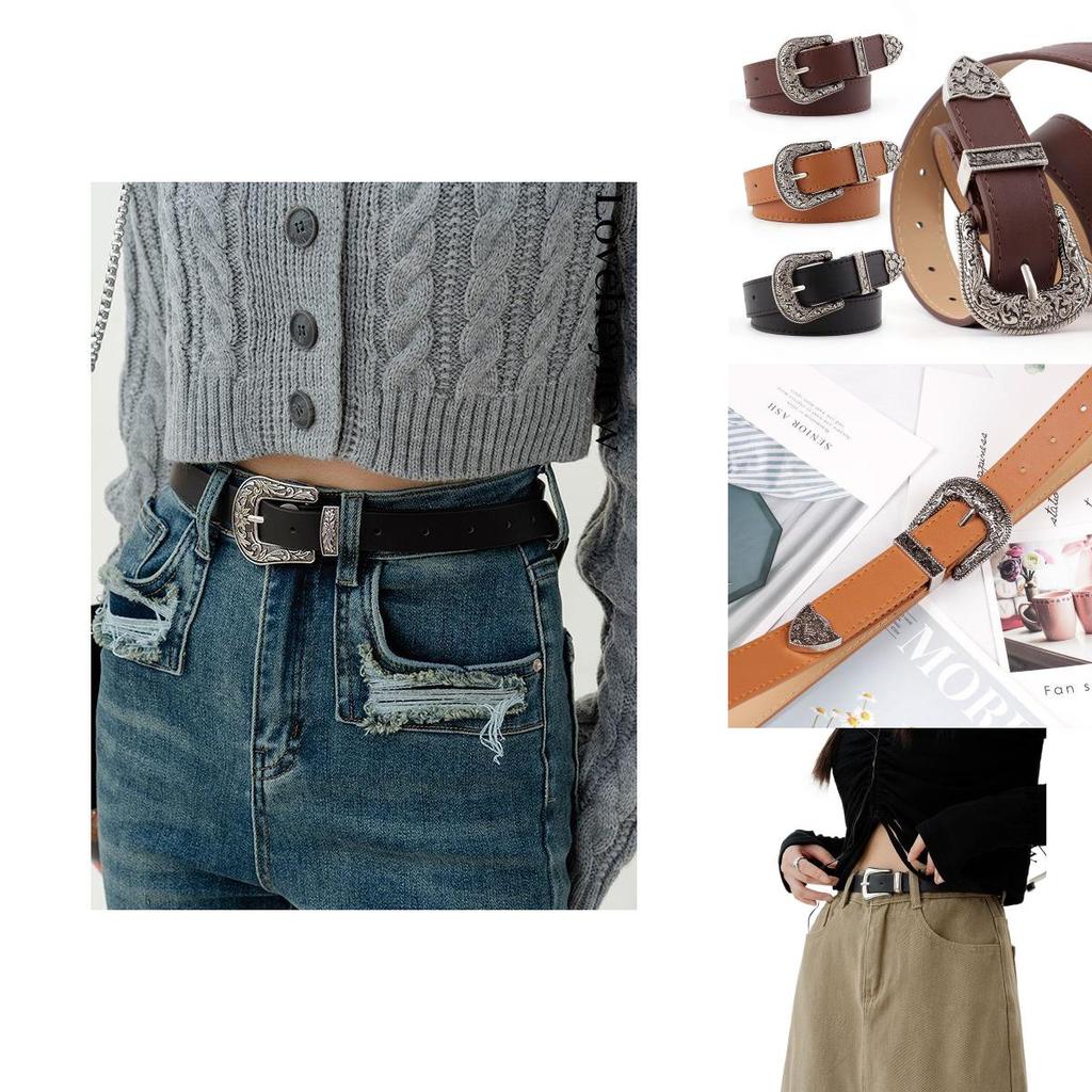 Vintage Inspired Metallic Narrow Waist Belt For Women Stylish And Versatile Fashion Accessory