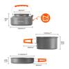 Portable Lightweight Camping Kitchen Cooking Mess Kit Aluminum Outdoor Travel Pots and Pans Set for Camping and Travel