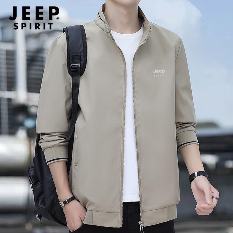 JEEP SPIRIT Men's Casual Stand-Collar Jacket