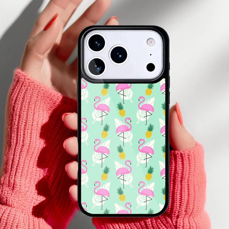 Flamingo Phone Case for iPhone 17 16 15 14 13 Pro Max Back Cover for 12 11 Pro Coque