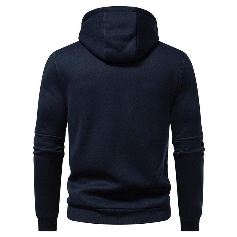 Fashion Winter Autumn Men's Casual Hoodie Big Pocket Solid Color Hooded Sweatshirt Sweatshirts Pullover Fleece Streetwear