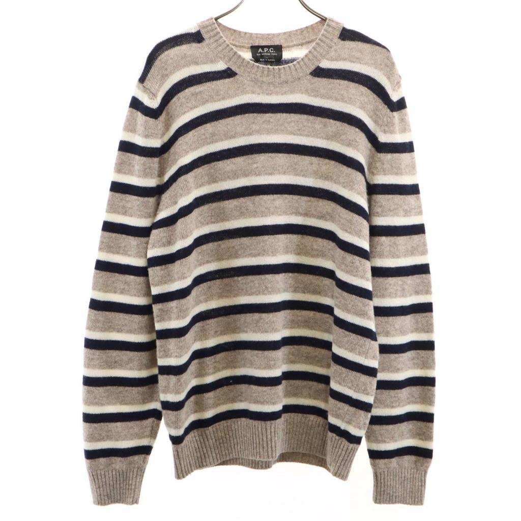 A.P.C. Border Pattern Long sleeve knit M Gurege Men's Used