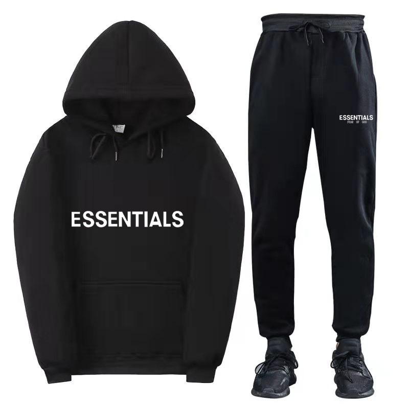Mens Plus Size Hooded Sweatshirt Set With Matching Couples Design Soft Fleece Lined Long Sleeve Outfit Fall