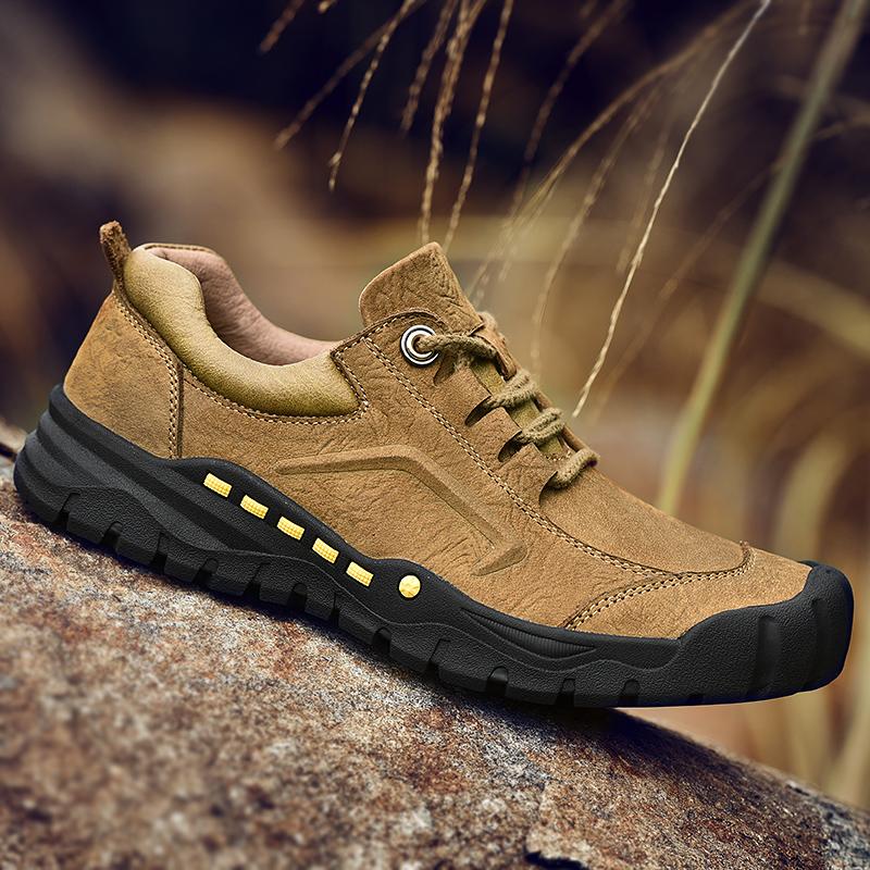 Genuine Leather Men Shoes Sneakers Outdoor Casual Shoes For Men Flats Comfortable Men Walking Hiking Shoes